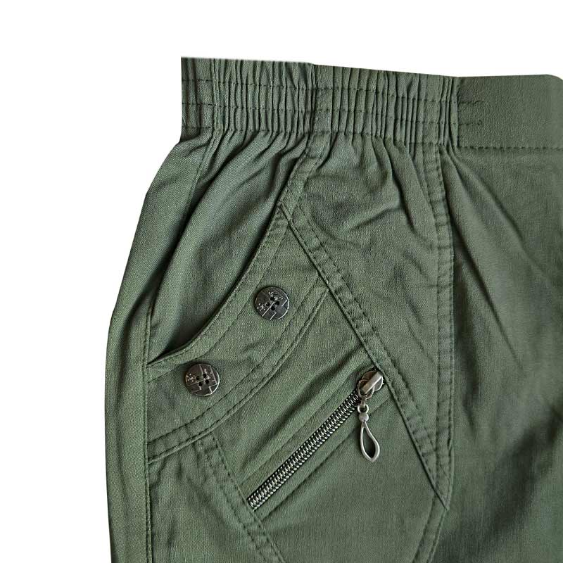 Let forede damebukser - Khaki grøn