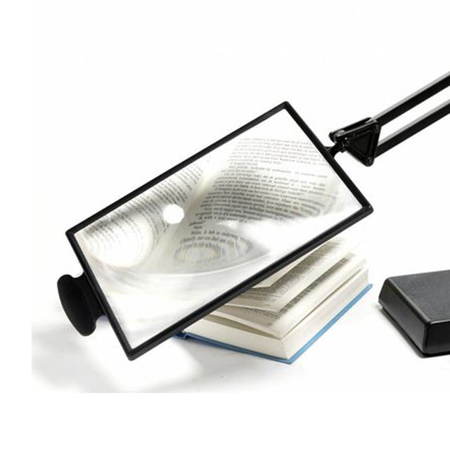 Desk magnifier with flexible arm
