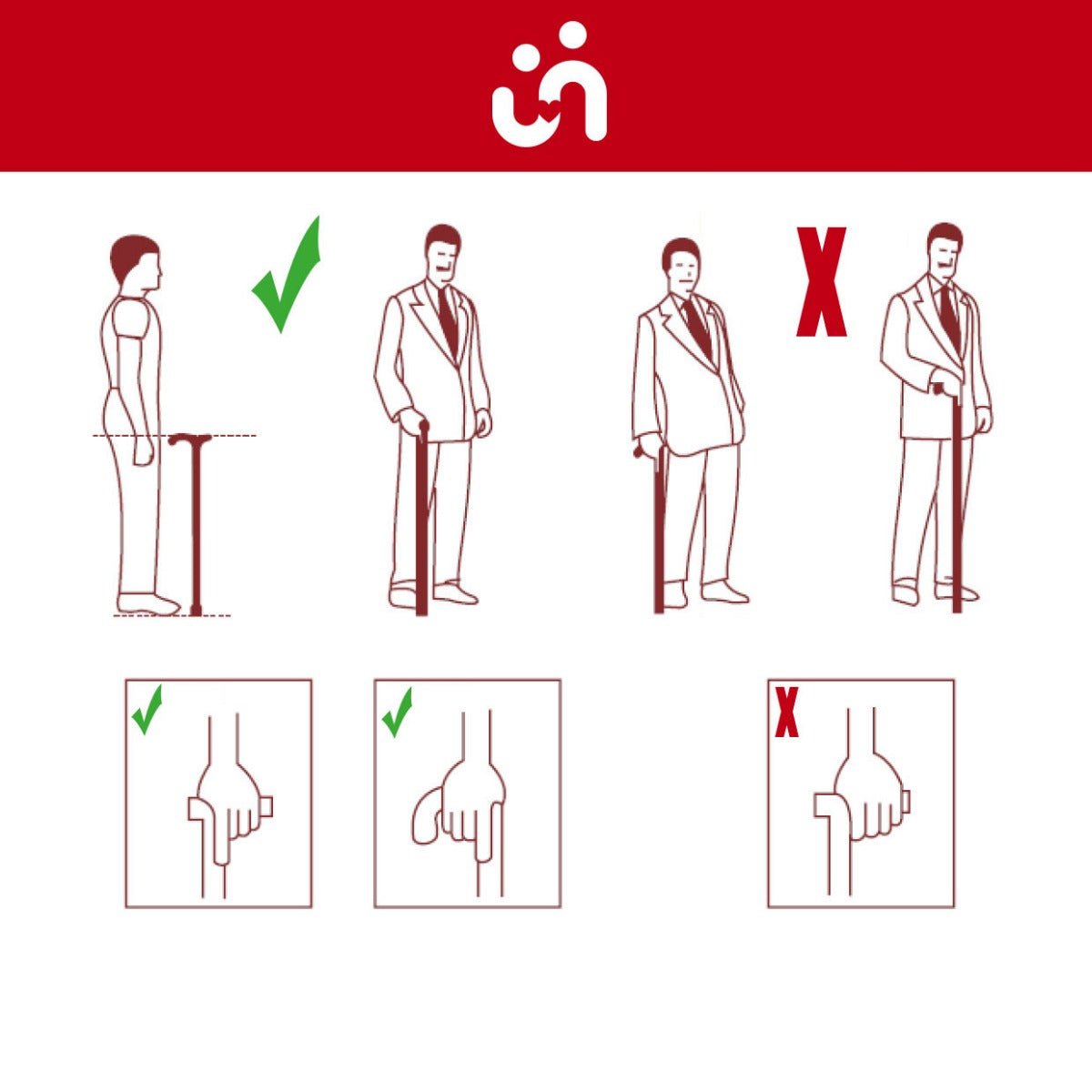 Krykke med softgrip - Seniorshop